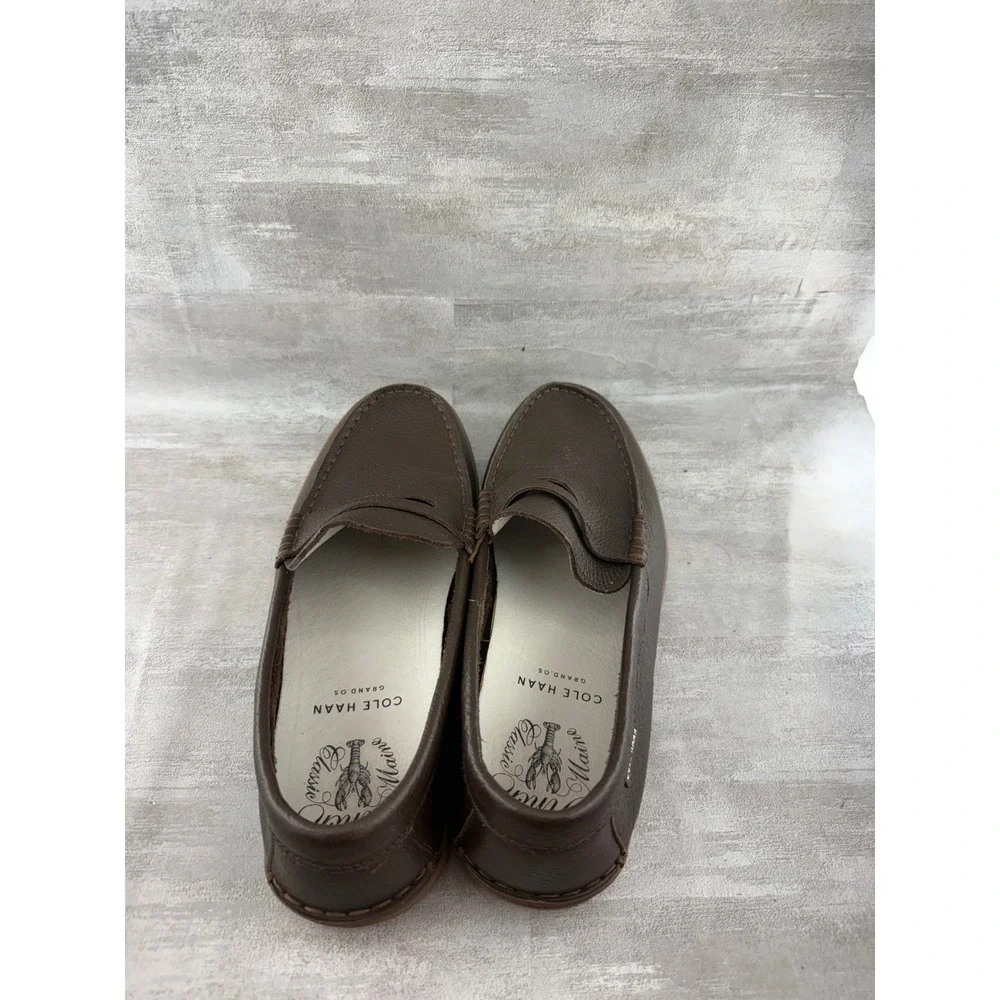 Cole Haan Men Pinch Maine Classic Grand.OS Brown Leather Penny Loafers Sz 10.5M